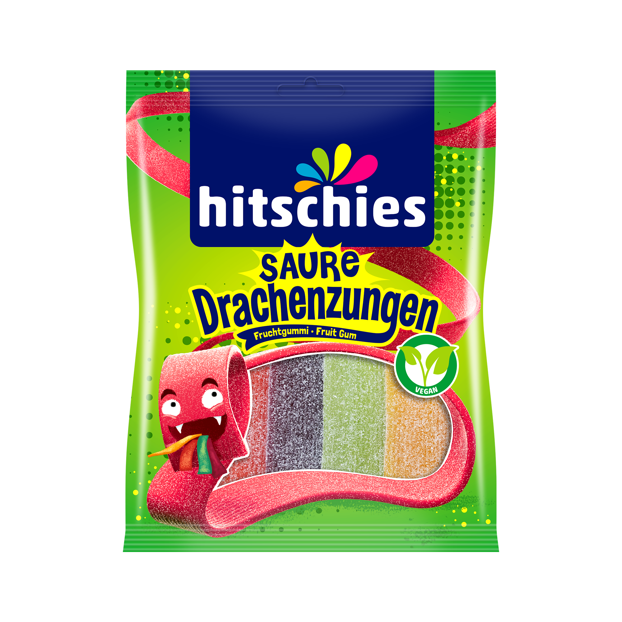 hitschler-hitschies-20884-Saure-Drachenzungen-125g-Sussigkeiten Langues de dragon aigres 125 g – Image 1